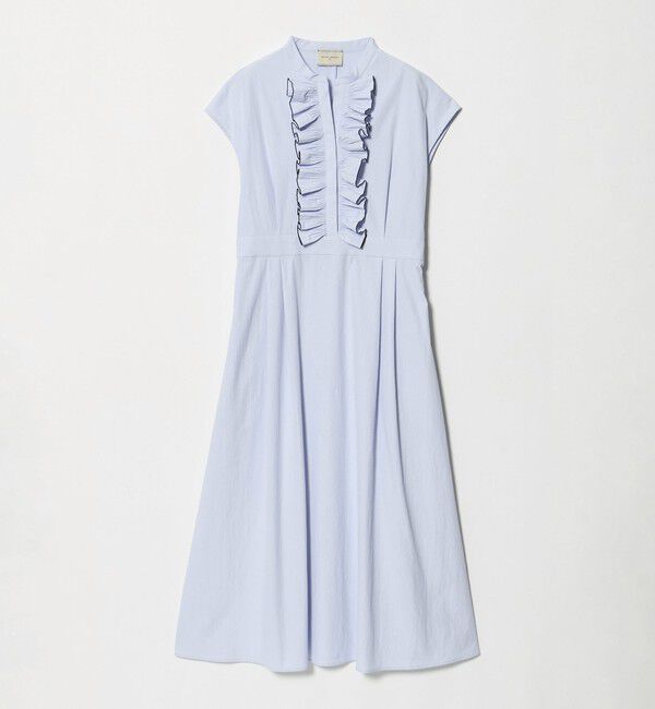 UNITED ARROWS「メロー フリル スキッパー ワンピース ‐防シワ 吸水速乾 UVカット 遮熱性 接触冷感‐」|ワンピース|