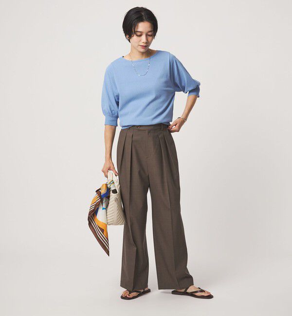 UNITED ARROWS green label relaxing「HIYOKE フォルム スリーブ プルオーバー ニット」|ニット・セーター|