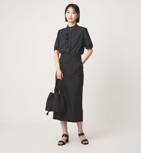 UNITED ARROWS green label relaxing「フリル ディテール ショートスリーブ ブラウス」|シャツ・ブラウス|