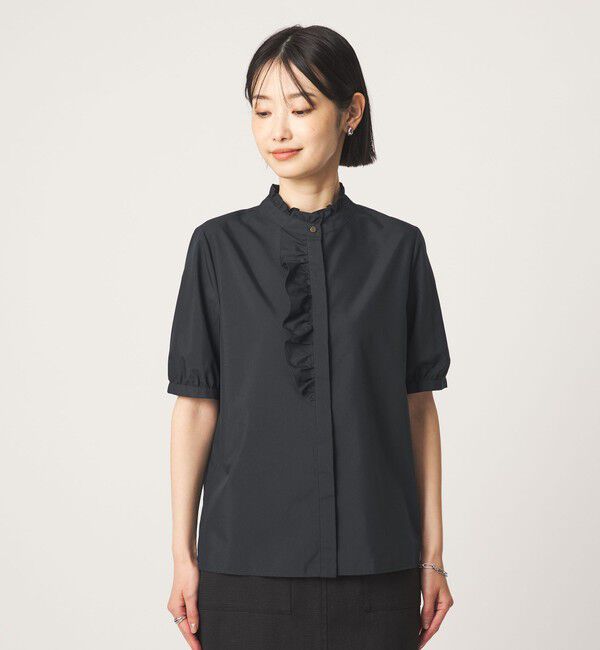 UNITED ARROWS green label relaxing「フリル ディテール ショートスリーブ ブラウス」|シャツ・ブラウス|