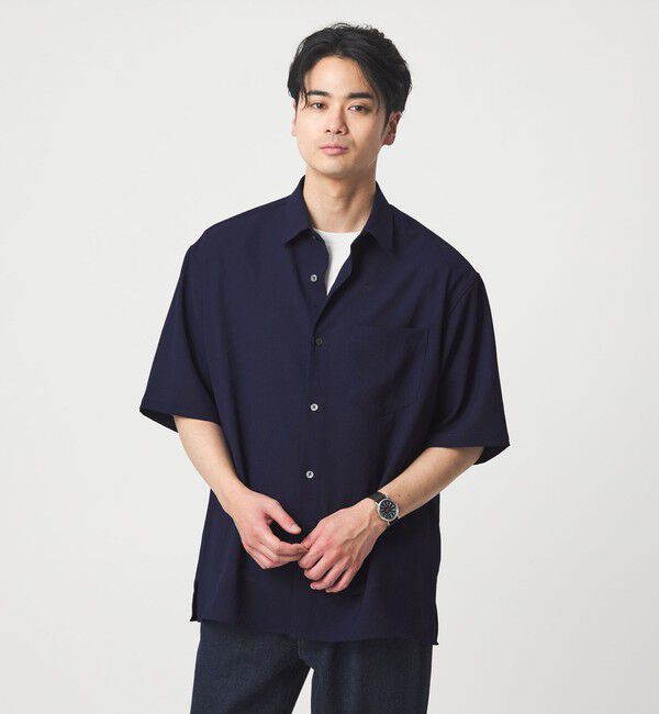 UNITED ARROWS green label relaxing「ワッシャー ポプリン ボックスシルエット 半袖 シャツ」|シャツ・ブラウス|