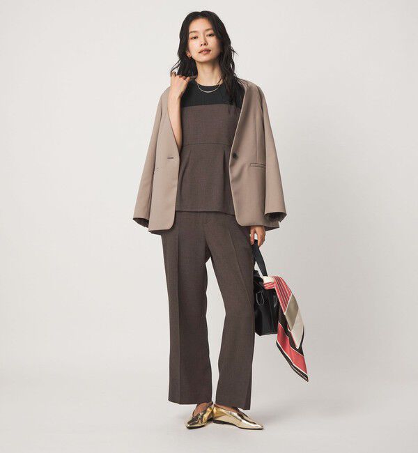 UNITED ARROWS green label relaxing「ネップツイル ドッキング プルオーバー ウォッシャブル」|シャツ・ブラウス|
