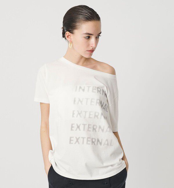 ATTISESSION「＜ATTISESSION＞ビック オフショルダー Tシャツ」|Tシャツ・カットソー|