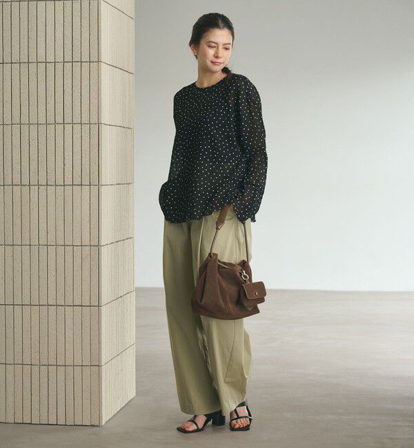 BEAUTY&YOUTH UNITED ARROWS「ポリエステル ドット シアー ブラウス ウォッシャブル」|シャツ・ブラウス|