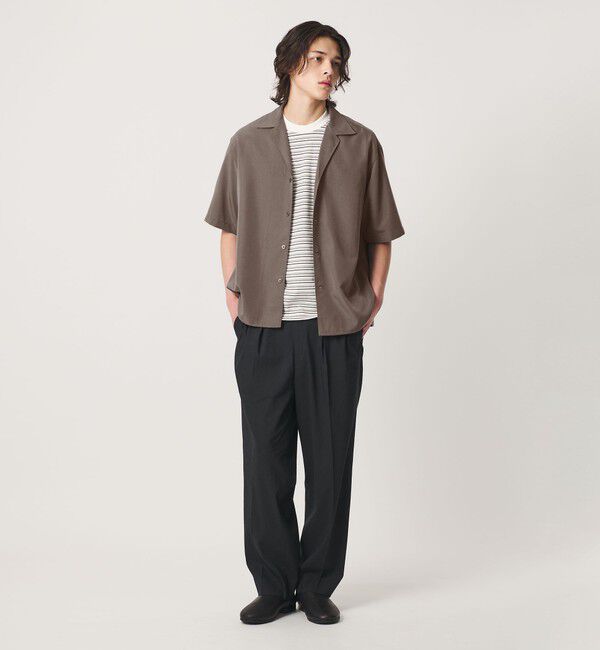 BEAUTY&YOUTH UNITED ARROWS「ドレーピー ディープ オープンカラー シャツ GRANDE型」|シャツ・ブラウス|