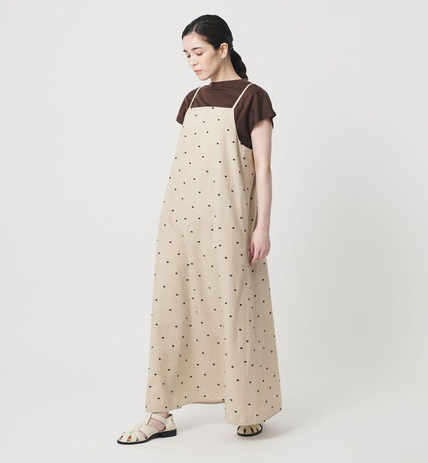 BEAUTY&YOUTH UNITED ARROWS「麻ブレンド ドット キャミワンピース」|ワンピース|