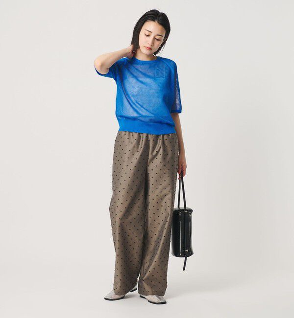 BEAUTY&YOUTH UNITED ARROWS「メッシュ ラグランスリーブ ニットプルオーバー ウォッシャブル」|ニット・セーター|