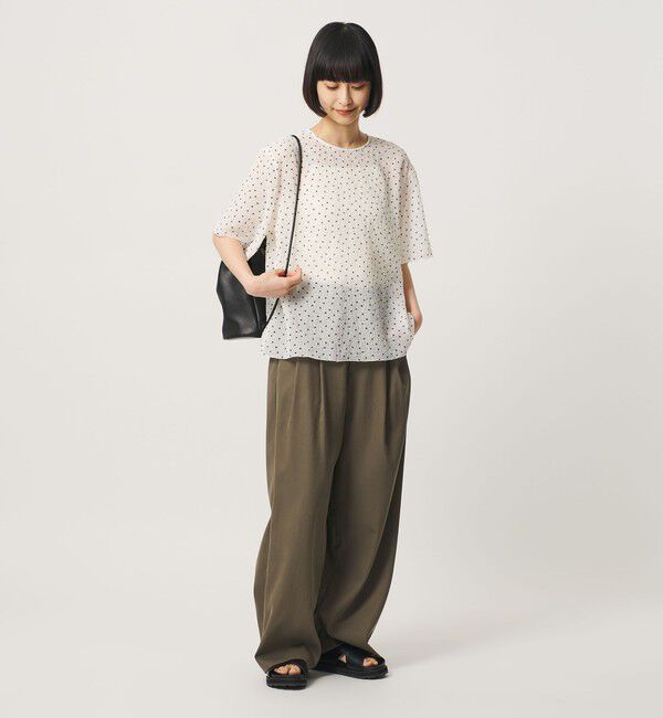 BEAUTY&YOUTH UNITED ARROWS「ドットシアー ショートスリーブ ブラウス ウォッシャブル」|シャツ・ブラウス|