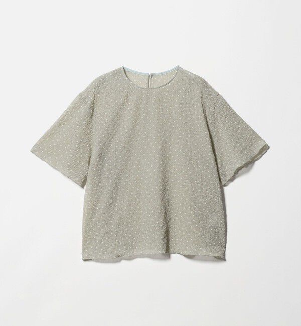 BEAUTY&YOUTH UNITED ARROWS「ドットシアー ショートスリーブ ブラウス ウォッシャブル」|シャツ・ブラウス|