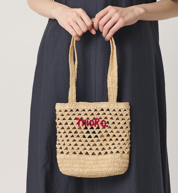 BEAUTY&YOUTH UNITED ARROWS「【別注】＜MIORA＞ラフィア ロゴ トートバッグ」|かごバッグ|