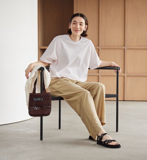 BEAUTY&YOUTH UNITED ARROWS「【別注】＜MIORA＞ラフィア ロゴ トートバッグ」|かごバッグ|