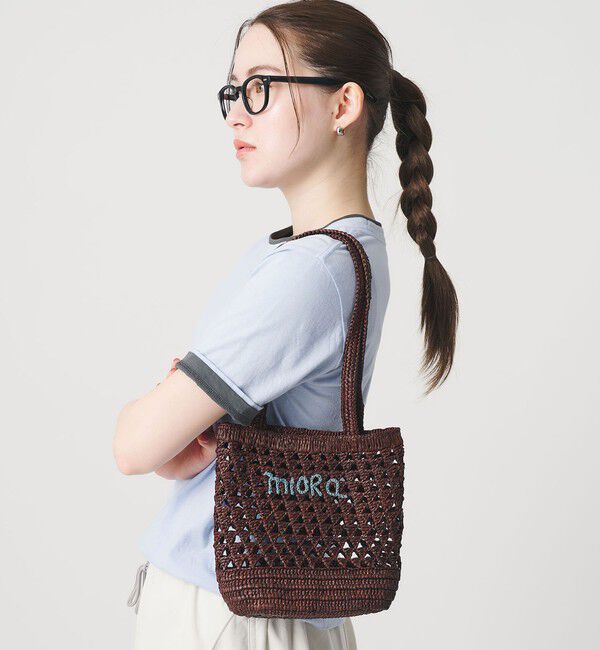 BEAUTY&YOUTH UNITED ARROWS「【別注】＜MIORA＞ラフィア ロゴ トートバッグ」|かごバッグ|
