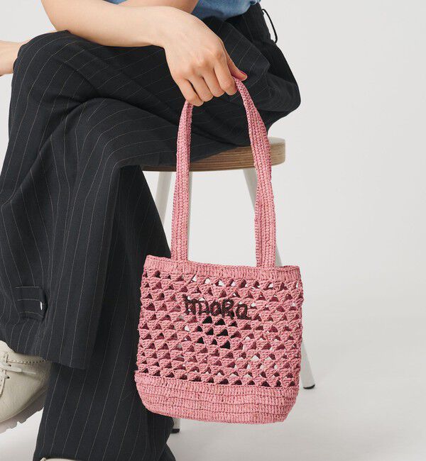 BEAUTY&YOUTH UNITED ARROWS「【別注】＜MIORA＞ラフィア ロゴ トートバッグ」|かごバッグ|