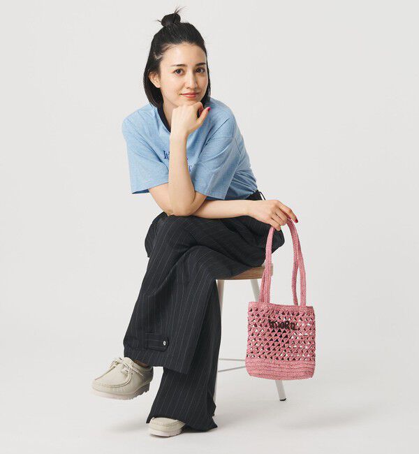 BEAUTY&YOUTH UNITED ARROWS「【別注】＜MIORA＞ラフィア ロゴ トートバッグ」|かごバッグ|