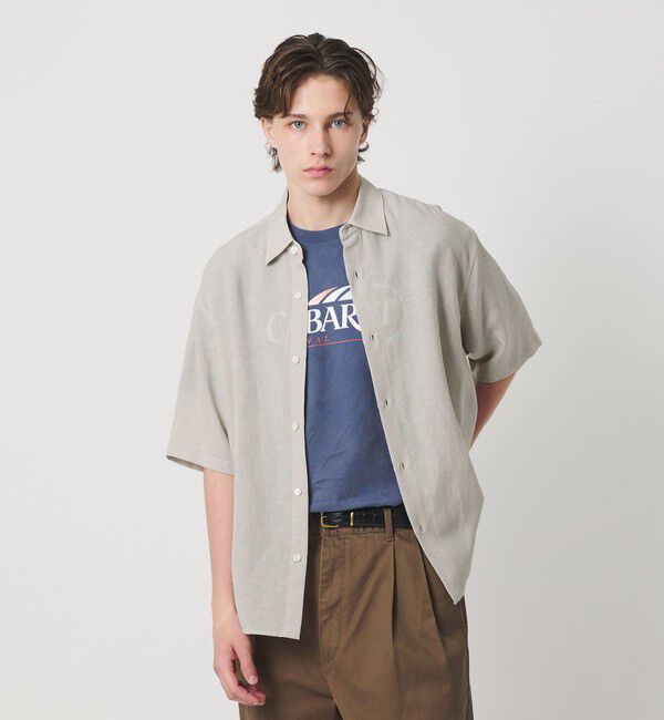 BEAUTY&YOUTH UNITED ARROWS「ツイスト リネンブレンド レギュラーカラー シャツ FORM型」|シャツ・ブラウス|NATURAL