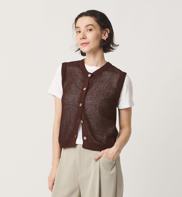 BEAUTY&YOUTH UNITED ARROWS「フロントボタン ノースリーブニット プルオーバー」|ベスト・ジレ|