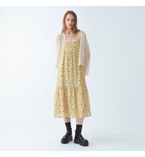Ray BEAMS 「刺繍 ティアード キャミ ワンピース」|ワンピース|
