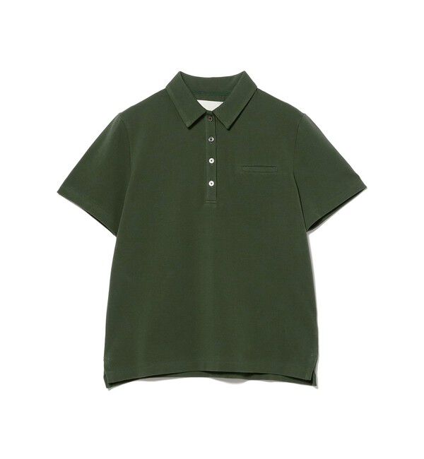 Demi-Luxe BEAMS 「AK+1 / ハイゲージ 鹿の子 ハーフスリーブ ポロシャツ」|Tシャツ・カットソー|DARK GREEN