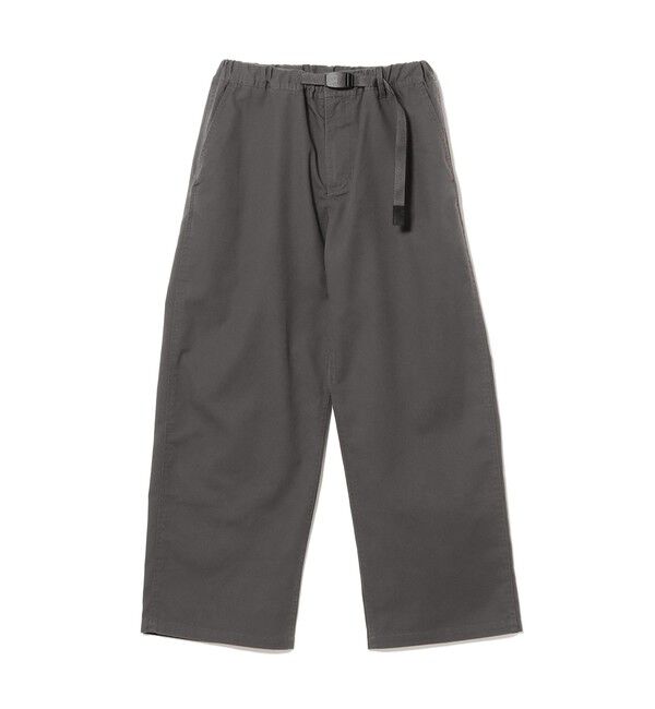 BEAMS「BEAMS｜【別注】Gramicci / ワイド ツイルパンツ｜グラミチ 別注 シワになりにくい 乾きやすい」|チノ|GREY