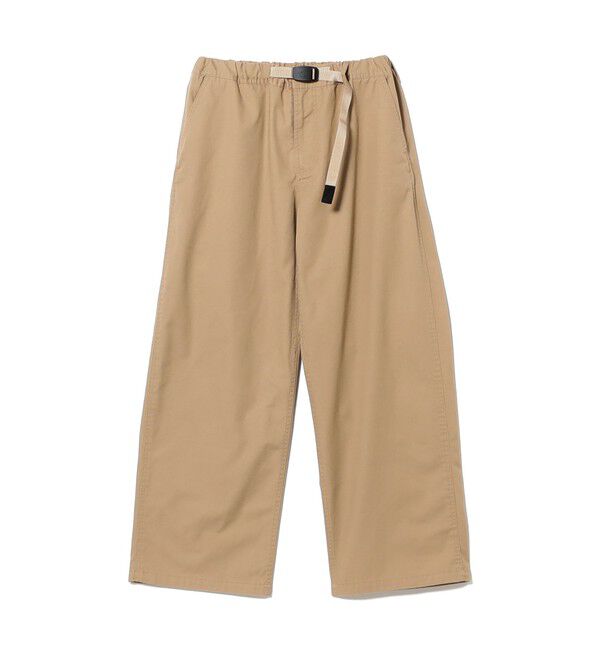 BEAMS「BEAMS｜【別注】Gramicci / ワイド ツイルパンツ｜グラミチ 別注 シワになりにくい 乾きやすい」|チノ|BEIGE