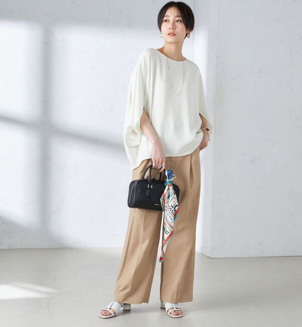 SHIPS for women「〈手洗い可能 〉ドライオックス フロント タック ストレート パンツ 25SS」|その他|