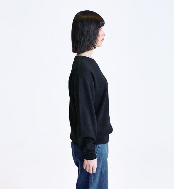 SHIPS「City Ambient Products:〈手洗い可能〉コンパクトリブ ワンポイント ロゴ ニット」|ニット・セーター|