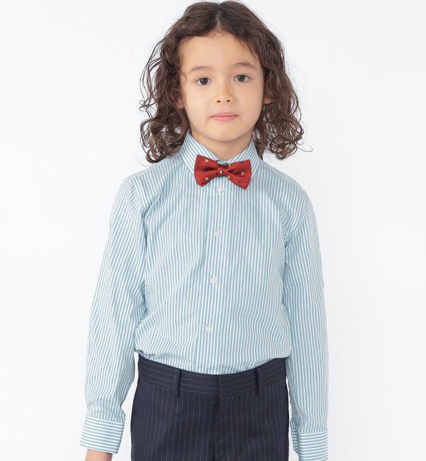 SHIPS KIDS「SHIPS KIDS:100～130cm / ストライプ レギュラーカラー シャツ」|シャツ・ブラウス|