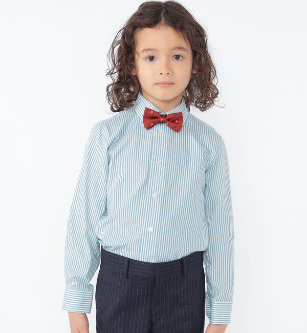 SHIPS KIDS「SHIPS KIDS:100～130cm / ストライプ レギュラーカラー シャツ」|シャツ・ブラウス|