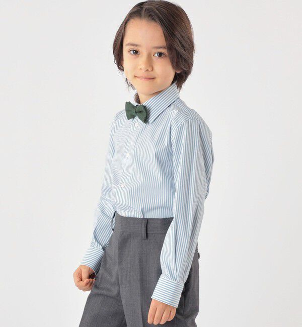 SHIPS KIDS「SHIPS KIDS:100～130cm / ストライプ レギュラーカラー シャツ」|シャツ・ブラウス|