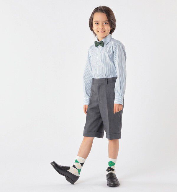 SHIPS KIDS「SHIPS KIDS:100～130cm / ストライプ レギュラーカラー シャツ」|シャツ・ブラウス|