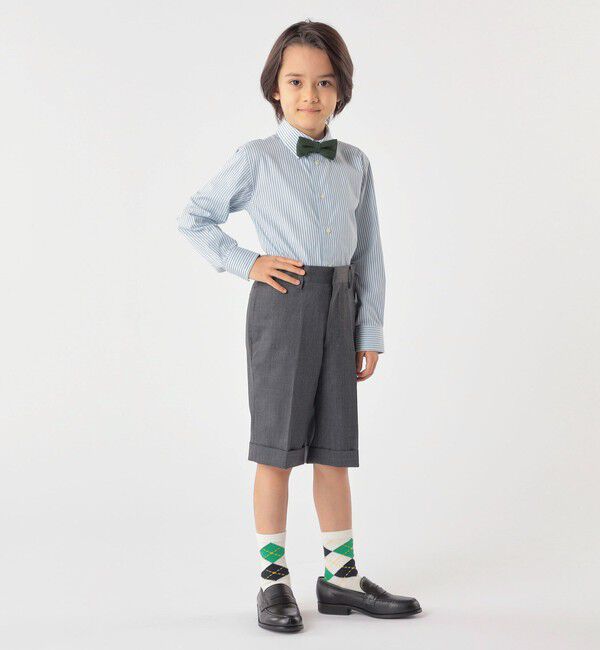 SHIPS KIDS「SHIPS KIDS:100～130cm / ストライプ レギュラーカラー シャツ」|シャツ・ブラウス|