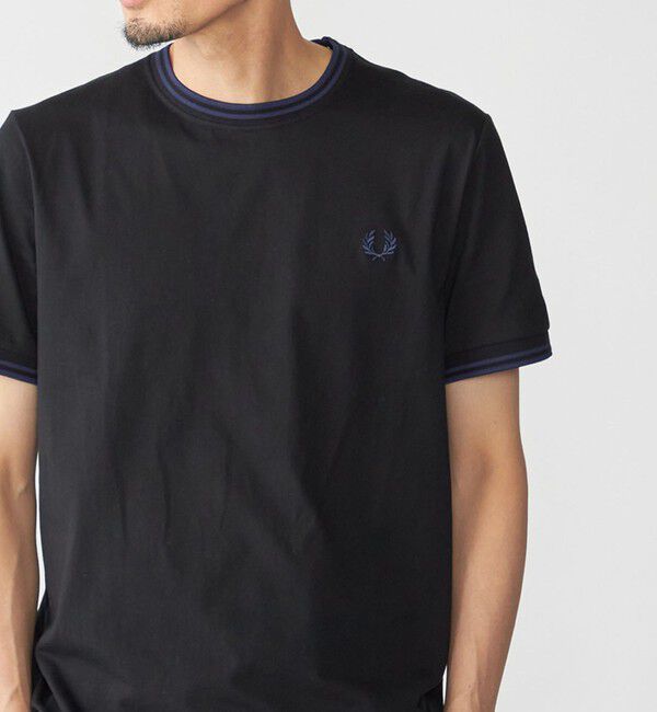SHIPS「【SHIPS別注】FRED PERRY: M1588 TWIN TIPPED Tシャツ」|Tシャツ・カットソー|ブラック