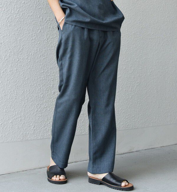 SHIPS any「SHIPS any:〈洗濯機可能〉リネンライク セミワイド パンツ(セットアップ対応) 25SS◇」|チノ|