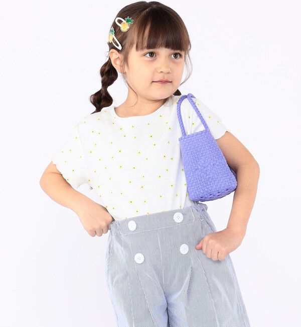 SHIPS KIDS「SHIPS KIDS:100～130cm / フラワー テキスタイル 半袖 TEE」|Tシャツ・カットソー|