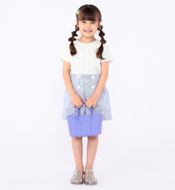 SHIPS KIDS「SHIPS KIDS:100～130cm / フラワー テキスタイル 半袖 TEE」|Tシャツ・カットソー|