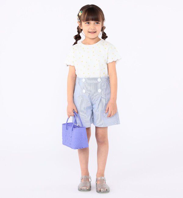 SHIPS KIDS「SHIPS KIDS:100～130cm / フラワー テキスタイル 半袖 TEE」|Tシャツ・カットソー|