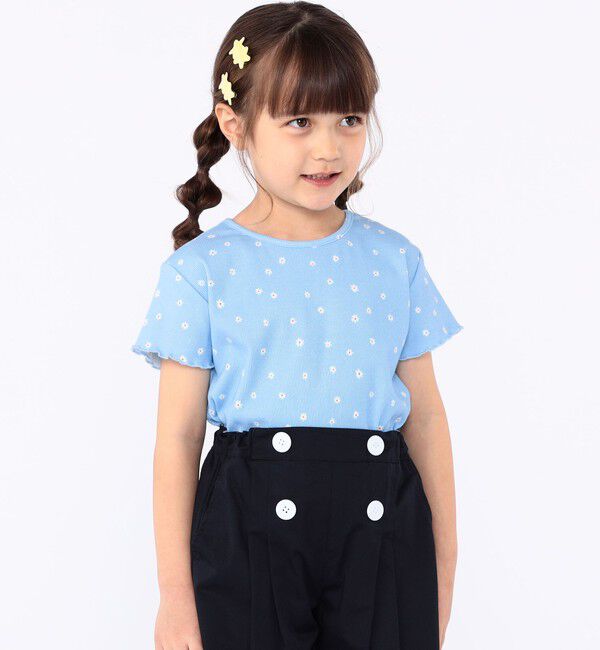 SHIPS KIDS「SHIPS KIDS:100～130cm / フラワー テキスタイル 半袖 TEE」|Tシャツ・カットソー|