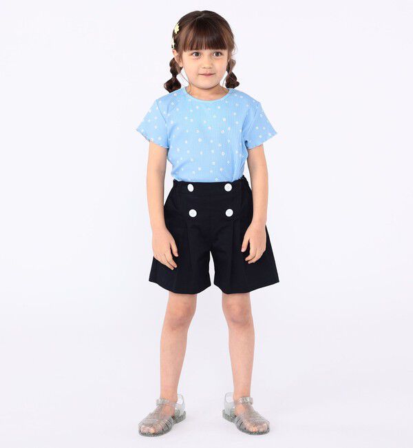 SHIPS KIDS「SHIPS KIDS:100～130cm / フラワー テキスタイル 半袖 TEE」|Tシャツ・カットソー|