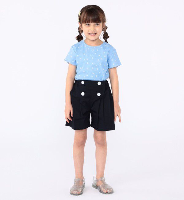 SHIPS KIDS「SHIPS KIDS:100～130cm / フラワー テキスタイル 半袖 TEE」|Tシャツ・カットソー|