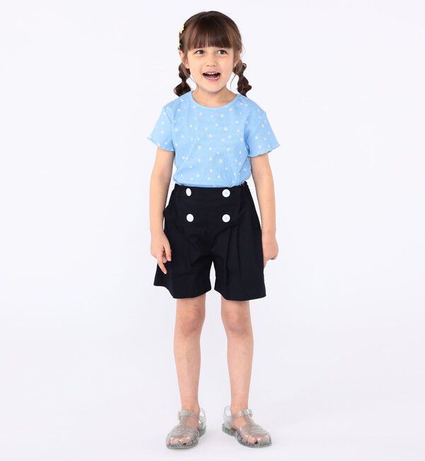 SHIPS KIDS「SHIPS KIDS:100～130cm / フラワー テキスタイル 半袖 TEE」|Tシャツ・カットソー|