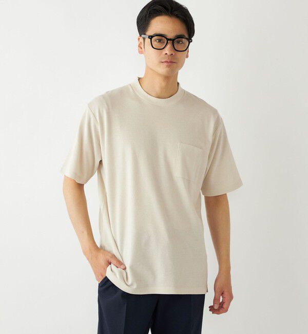 SHIPS Colors 「SHIPS Colors:〈吸水速乾〉リネンブレンド カノコ ビズ Tシャツ◇」|Tシャツ・カットソー|