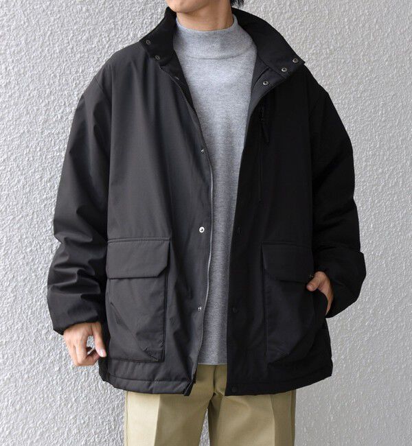 SHIPS any「SHIPS any:〈撥水/防風等〉多機能 中綿 2トーン スタンド ブルゾン 25AW◇」|ダウン|