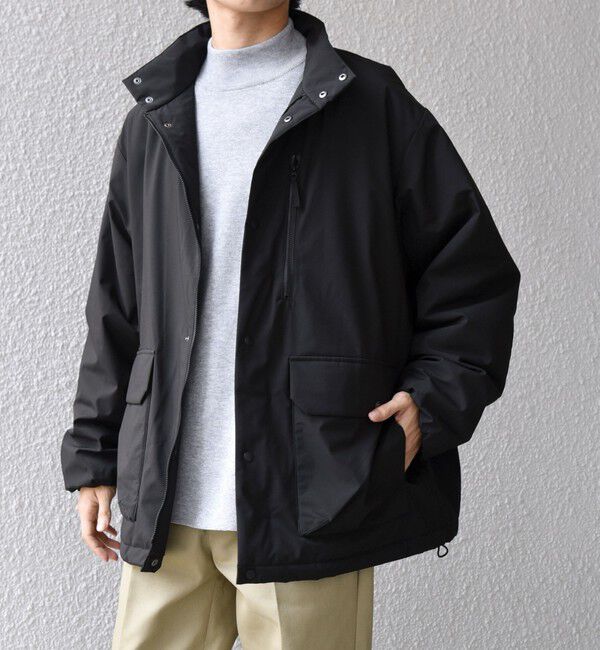 SHIPS any「SHIPS any:〈撥水/防風等〉多機能 中綿 2トーン スタンド ブルゾン 25AW◇」|ダウン|