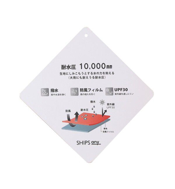SHIPS any「SHIPS any:〈撥水/防風等〉多機能 中綿 2トーン スタンド ブルゾン 25AW◇」|ダウン|