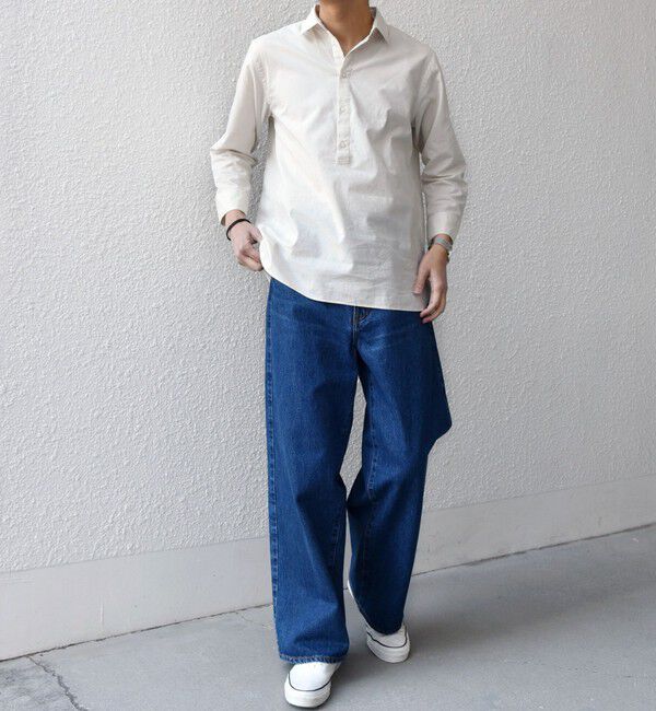 SHIPS any「SHIPS any:〈洗濯機可能〉コットン/リネン 7分袖 スキッパー プルオーバー シャツ 26SS◇」|シャツ・ブラウス|