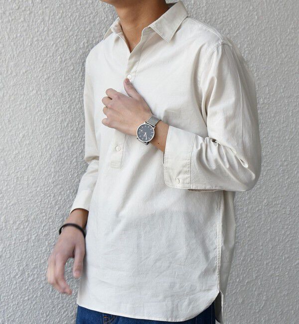 SHIPS any「SHIPS any:〈洗濯機可能〉コットン/リネン 7分袖 スキッパー プルオーバー シャツ 26SS◇」|シャツ・ブラウス|
