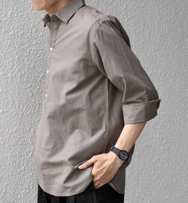 SHIPS any「SHIPS any:〈洗濯機可能〉コットン/リネン 7分袖 スキッパー プルオーバー シャツ 26SS◇」|シャツ・ブラウス|