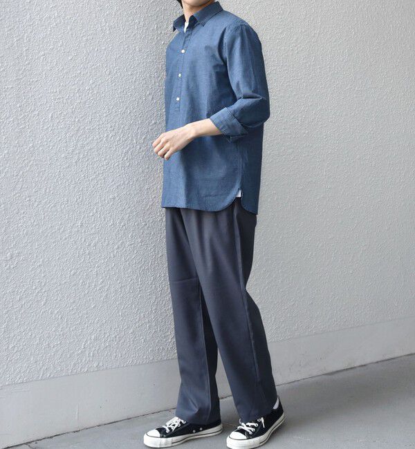 SHIPS any「SHIPS any:〈洗濯機可能〉コットン/リネン 7分袖 スキッパー プルオーバー シャツ 26SS◇」|シャツ・ブラウス|