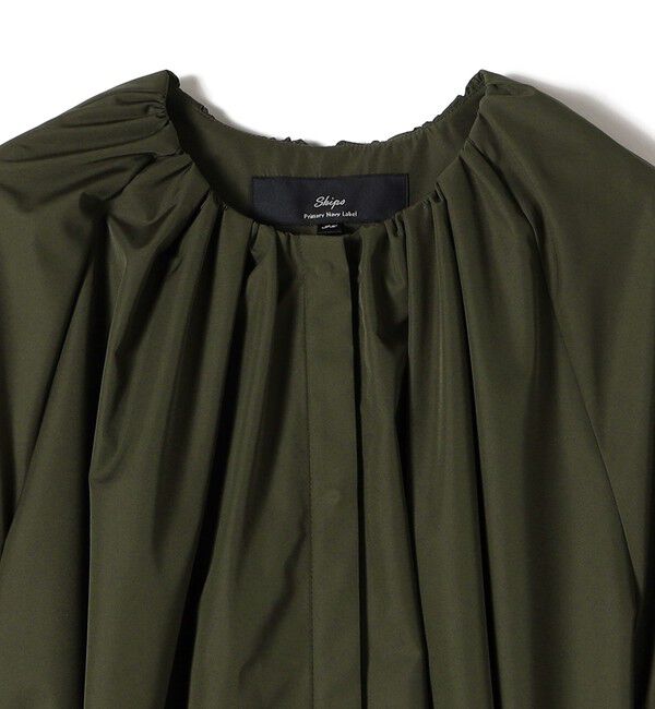 SHIPS for women「SHIPS Primary Navy Label:〈手洗い可能〉撥水 羽織 ギャザー ワンピース」|ワンピース|