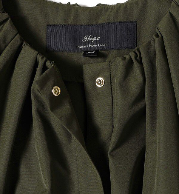 SHIPS for women「SHIPS Primary Navy Label:〈手洗い可能〉撥水 羽織 ギャザー ワンピース」|ワンピース|